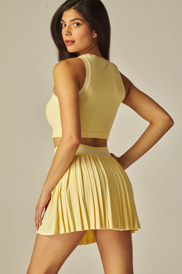 The Varsity stripes Pleated Mini Skirt