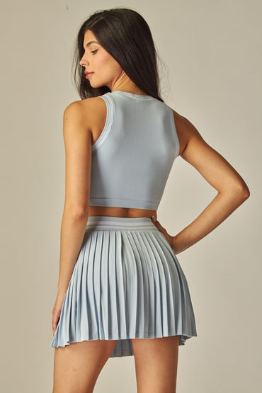 The Varsity Stripes Pleated Mini Skirt