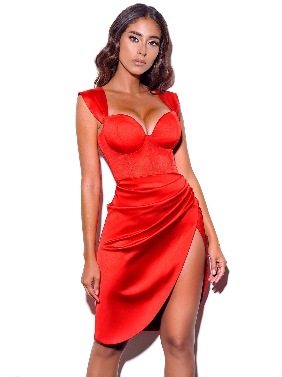 The Rose Satin Corset Dress