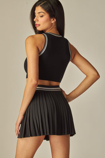 The Varsity Stripes Pleated Mini Skirt