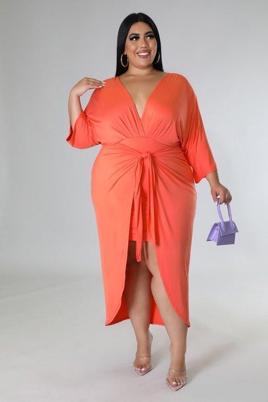 The Claire Plus Size Midi Dress