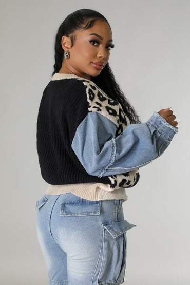 The Keep me Cozy Denim Sweater