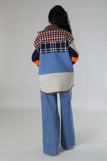 The Emily Color Block Cardigan