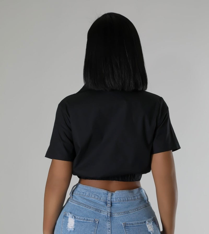 The Amina Heart Jewel Crop Top