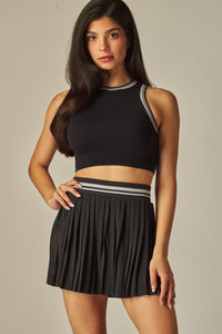 The Varsity Stripes Pleated Mini Skirt