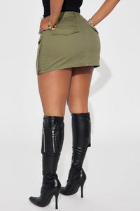 The Jessy Twill Mini Cargo Skirt