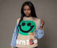 The Happy Face Denim Sweater