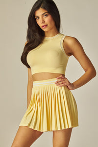 The Varsity stripes Pleated Mini Skirt