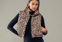 The Leopard Print Puffer Vest