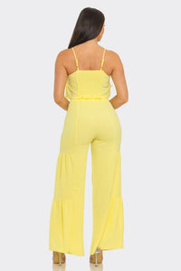 The Fav Ruffle Strap Top and Pant Set